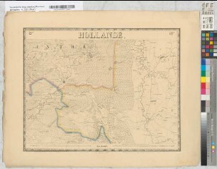 Nouvelle Carte de la Hollande, d'apres Krayenhoff et les meilleures cartes connues. 24 feuilles. Etablissemnt Géographique de Bruxelles, Fondé par Ph. Vander Maelen. Blatt 12.Koeverden.