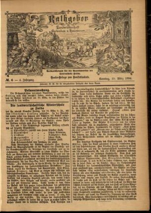 4.1894: Ratgeber für Landwirtschaft, Gartenbau und Hauswesen