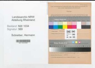 Entnazifizierung Hermann Schreiber , geb. 01.11.1879 (Vizefeldwebel)