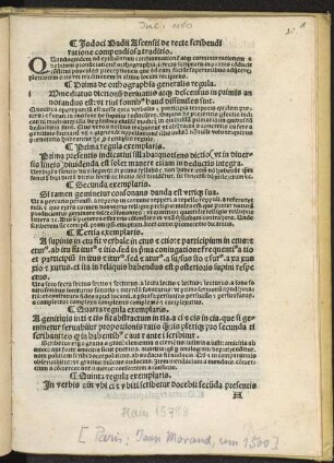 [De orthographia sive De ratione scribendi]