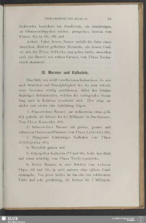 IX. Marmor und Kalkstein