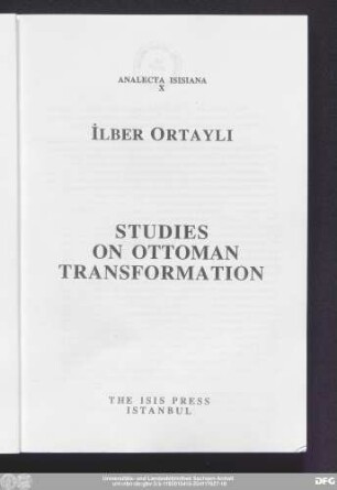 Studies on Ottoman transformation