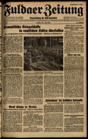 Ausgabe vom Montag, den 08. Juli 1940.