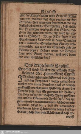 Das dreyzehende Capitul. Erweiset noch stärcker die leibliche Aufsteigung oder Himmelfarth Christi