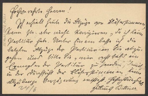 Brief an B. Schott's Söhne : 24.06.1907