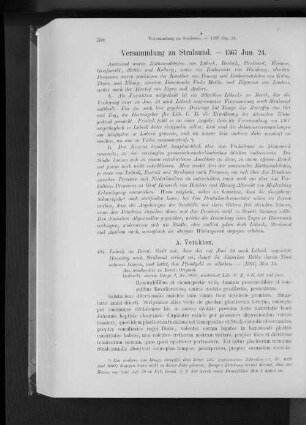 Versammlung zu Stralsund. - 1367 Jun. 24.