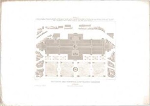 Voit, August von; München; Glaspalast - Lageplan m. Grundriss