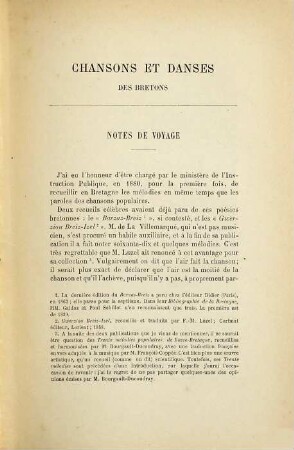 Chansons et danses des Bretons