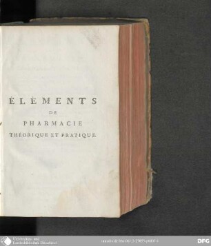 Eléments de Pharmacie théorique et pratique