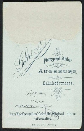 Porträt Thaddäus Rueß : Foto-/Bildersammlung Stenografische Sammlung. Porträt Thaddäus Rueß. Photographie. Carte de visite (1879; Gebr. Martin). Dresden: SLUB P a 0494