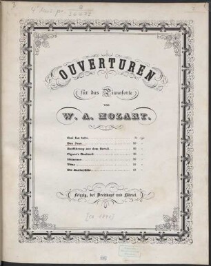 Ouverturen für das Pianoforte : Don Juan