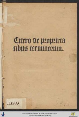 Cicero de proprietatibus terminorum