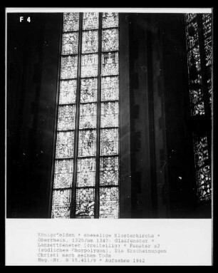 Fenster s2 mit den Erscheinungen Christi nach seinem Tod