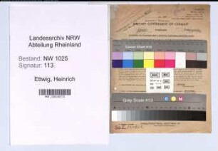 Entnazifizierung Heinrich Ettwig , geb. 25.09.1909 (Chemotechniker)