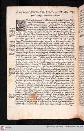 Discorso sopra il libro di M. Alvise