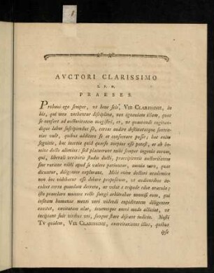 Auctori Clarissimo...