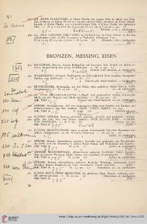 Bronzen, Messing, Eisen (Nr. 473-523)