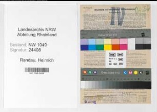 Entnazifizierung Heinrich Randau , geb. 21.04.1896 (Polizeibeamter)