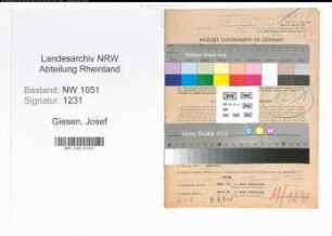 Entnazifizierung Josef Giesen , geb. 29.08.1908 (Landwirt)