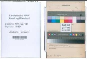 Entnazifizierung Hermann Aeckerle , geb. 11.10.1902 (Studienrat)