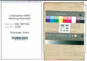 Entnazifizierung Anton Schroeder , geb. 22.04.1878 (Rangierer)