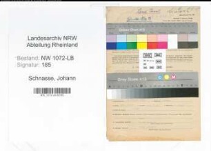 Entnazifizierung Johann Schnasse , geb. 04.02.1904 (Lehrer)