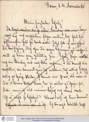 Brief vom 11.11.1905