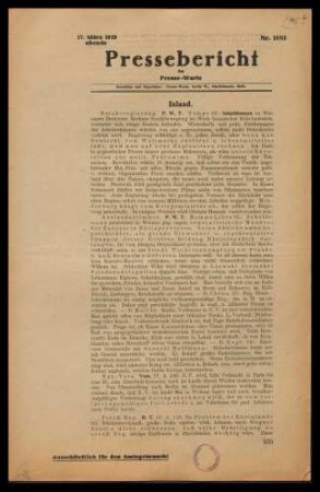 Friedensangebot der Reichsregierung, Arbeit der deutschen Waffenstillstandskommission in Spa und Durchführung der Waffenstillstandsbedingungen, Verhandlungen über die Versorgung Deutschlands mit lebensnotwendigen Gütern, neutrale und besetzte Zone