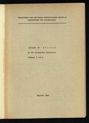 1985: Klassen 5 und 6