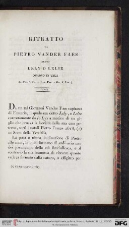 Ritratto Di Pietro Vander Faes detto Lely o Lelie