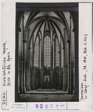 Reims, Erzbischöfliche Kapelle, Blick in die Apsis