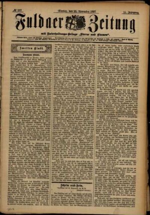 Zweite Ausgabe vom Montag, den 22. November 1897.
