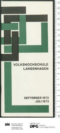Programm Jahr 1972/1973