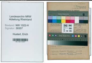 Entnazifizierung Erich Hustert , geb. 24.02.1920 (Schlosser)