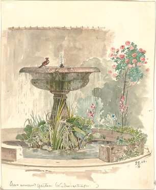 Gärtner, Friedrich von; Reisezeichnungen - Brunnen (Perspektive)