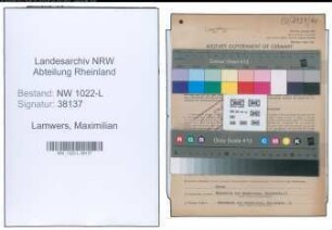 Entnazifizierung Maximilian Lamwers , geb. 16.12.1894 (Verwaltungsangestellter)