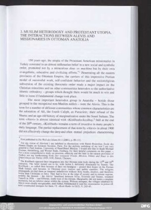 3. Muslim Heterodoxy And Protestant Utopia. The Interactions Between Alevis And Missionaries In Ottoman Anatolia