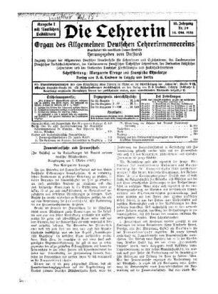 Frauendienstjahr und Frauenschule : (im Anschluß an die Verhandlungen des Bundes privater deutscher Mädchenschulen, Kriegstagung am 7. Oktober 1916)