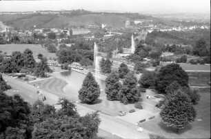 Stuttgart: Landesausstellung, Blick vom Aussichtsturm auf die Anlagen