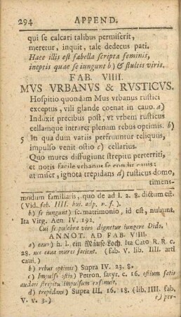 Fab. VIIII. Mvs Vrbanvs & Rvsticvs
