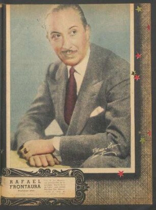 [Fotografía de] Rafael Frontaura, prestigioso actor