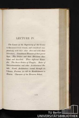 Lecture IV