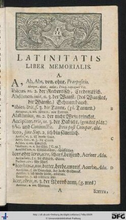 Latinitatis Liber Memorialis.