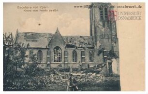 Becelaire vor Ypern - Kirche vom Feinde zerstört
