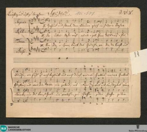 Schlusslied - JWK Mus.Ms. 341 : Coro maschile; E; StrK WoO 8.28a