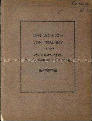 Gedicht über einen gestrandeten Wal vor der Küste des Internierungslagers Trial-Bay in Australien