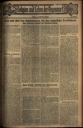 Dritte Ausgabe vom Sonntag, den 26. Oktober 1930.