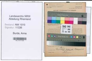 Entnazifizierung Anna Burda , geb. 16.07.1902 ()