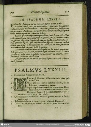 In Psalmum LXXXIII.[i.e. LXXXII.] Psalmus LXXXIII. [i.e. LXXXII.]