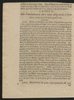 Caput II. Ubi Fundamenta libri vitae diligentius e Scriptura, tanquam principio codnoscendi eruuntur.